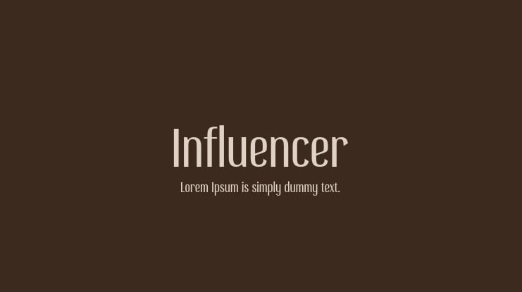 Influencer Font