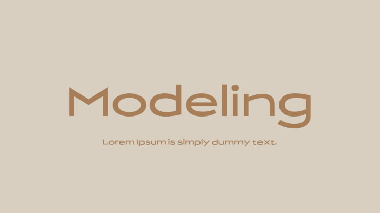 Modeling Font