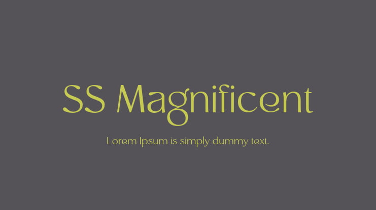 SS Magnificent Font