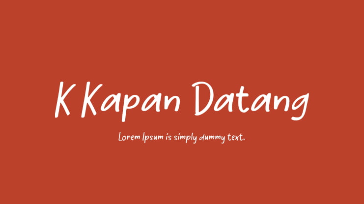 K Kapan Datang Font