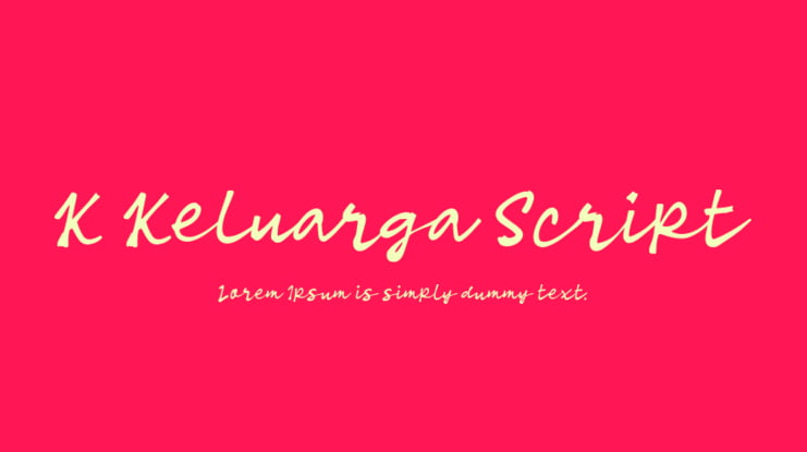 K Keluarga Script Font