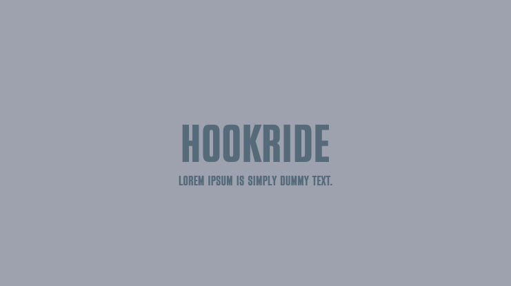 HOOKRIDE Font