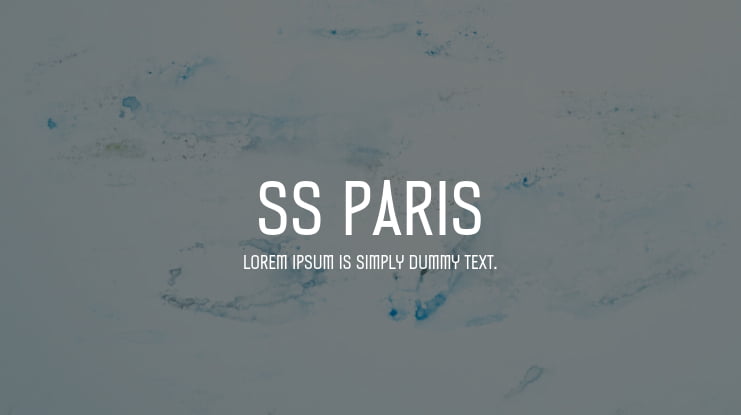 SS Paris Font