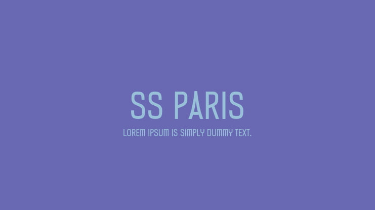 SS Paris Font