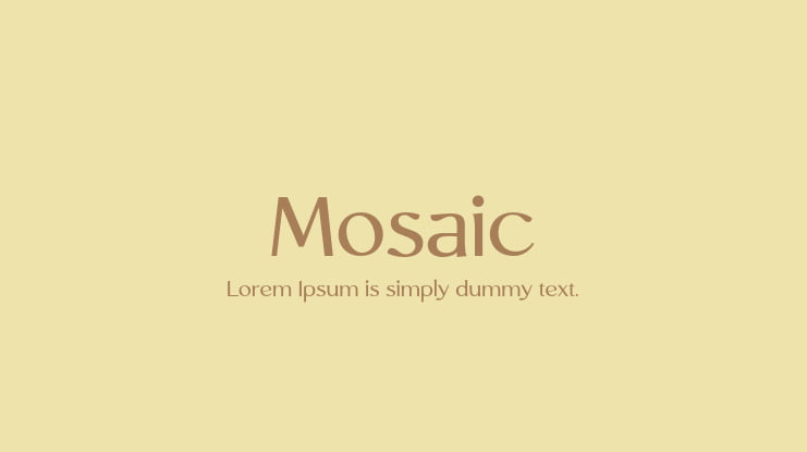 Mosaic Font