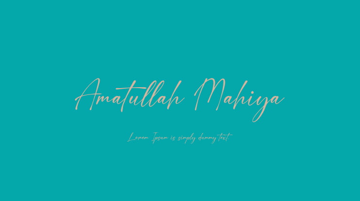 Amatullah Mahiya Font