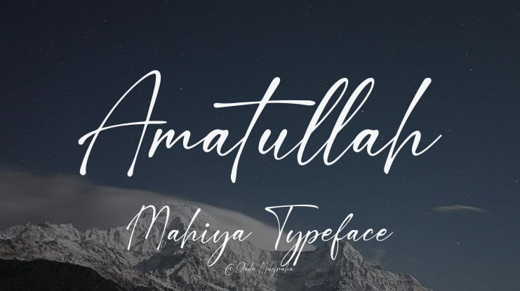 Amatullah Mahiya Font