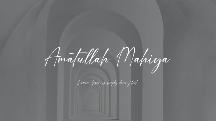 Amatullah Mahiya Font