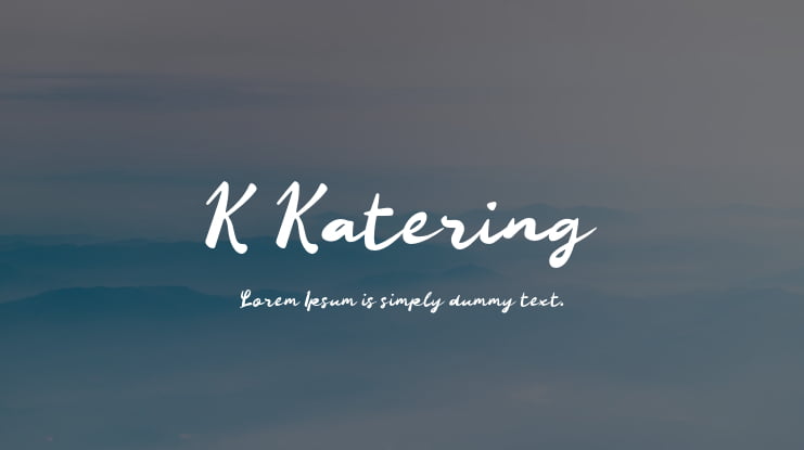 K Katering Font