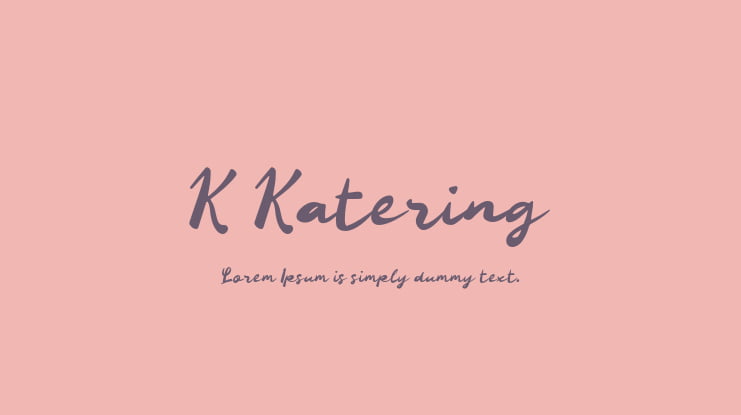 K Katering Font