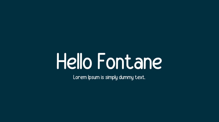 Hello Fontane Font