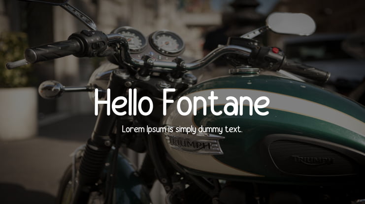 Hello Fontane Font