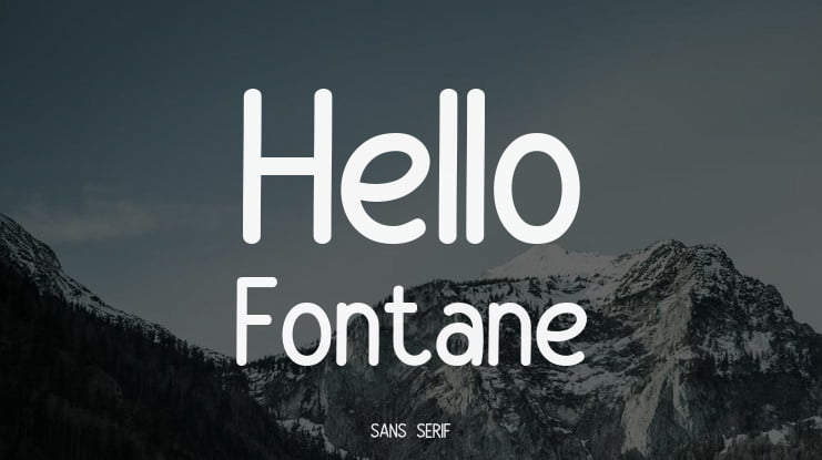 Hello Fontane Font