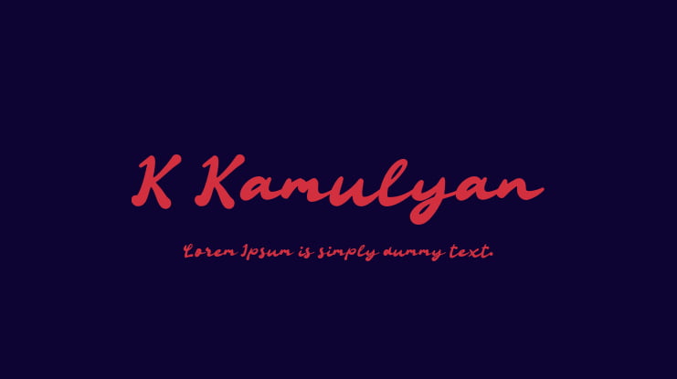 K Kamulyan Font