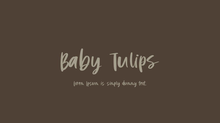 Baby Tulips Font