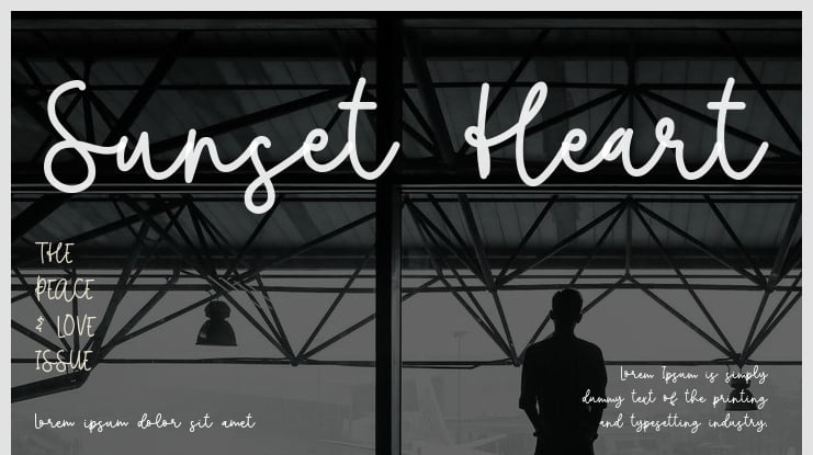 Sunset Heart Font