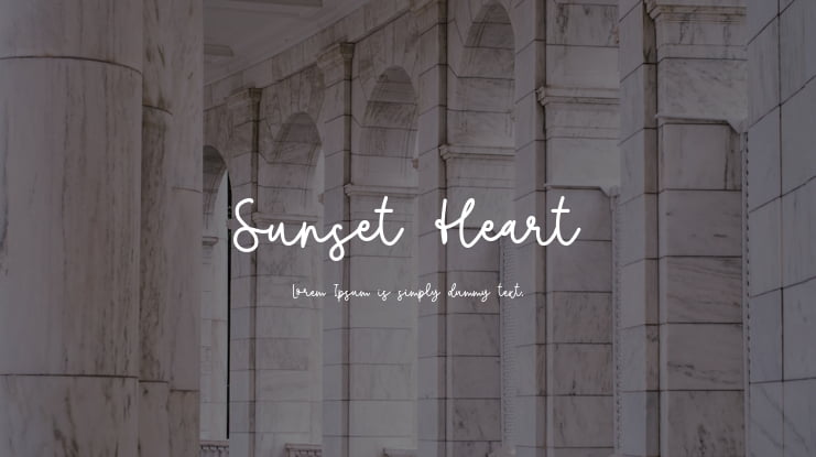 Sunset Heart Font