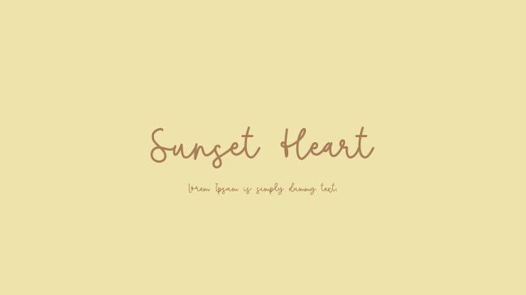 Sunset Heart Font