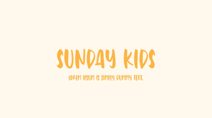 Sunday Kids Font