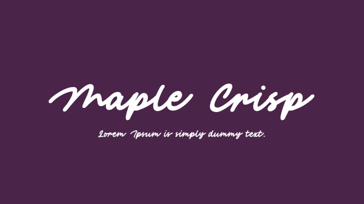Maple Crisp Font