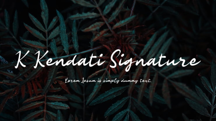 K Kendati Signature Font