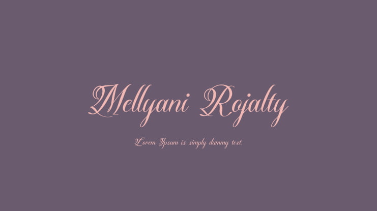 Mellyani Rojalty Font