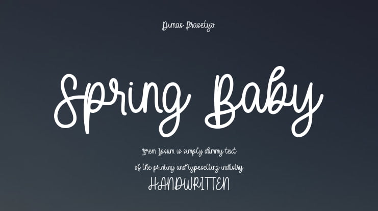 Spring Baby Font