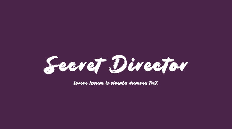 Secret Director Font