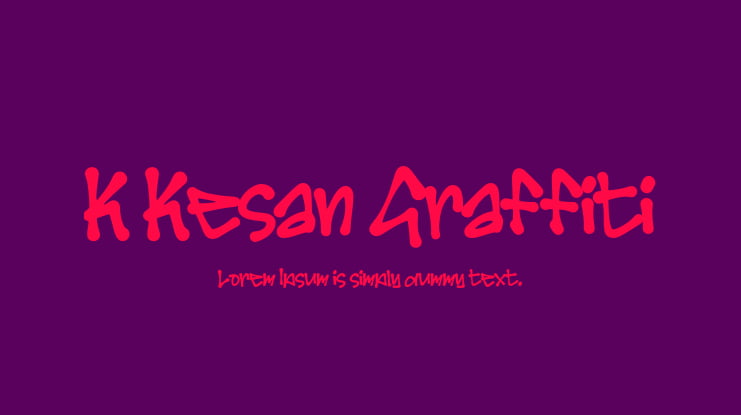 K Kesan Graffiti Font