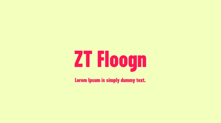 ZT Floogn Font