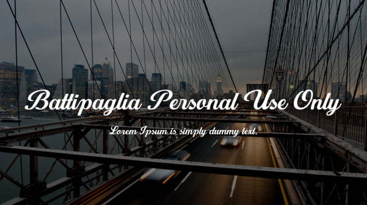 Battipaglia Personal Use Only Font