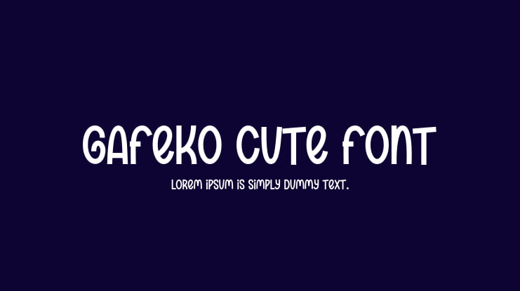 Gafeko Cute Font