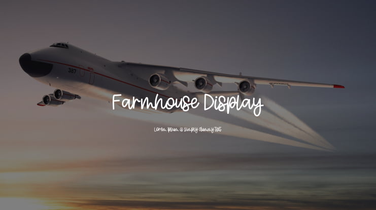 Farmhouse Display Font