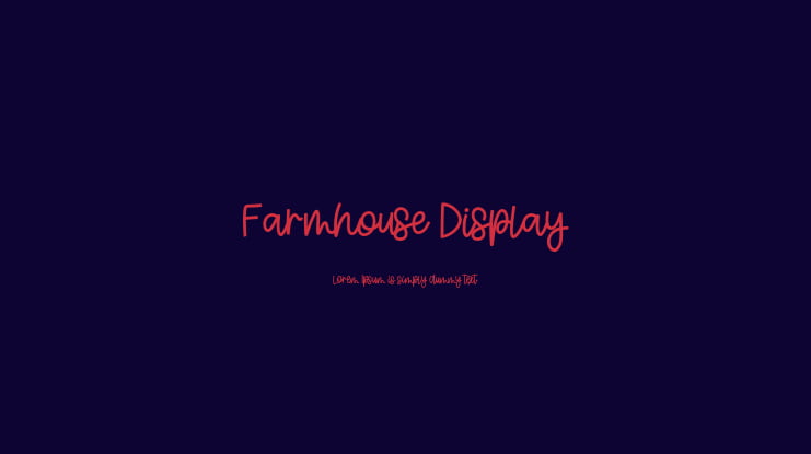 Farmhouse Display Font