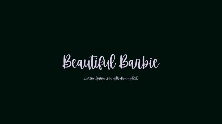 Beautiful Barbie Font