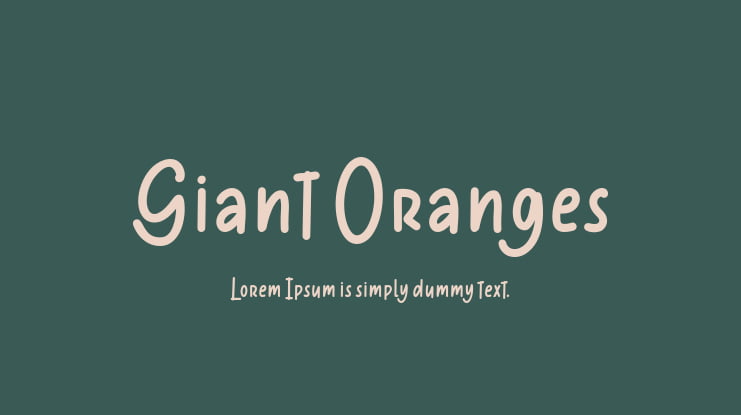 Giant Oranges Font