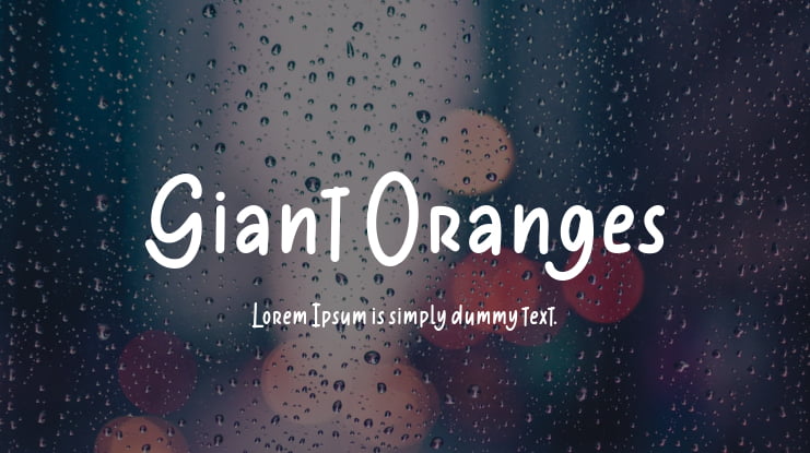 Giant Oranges Font