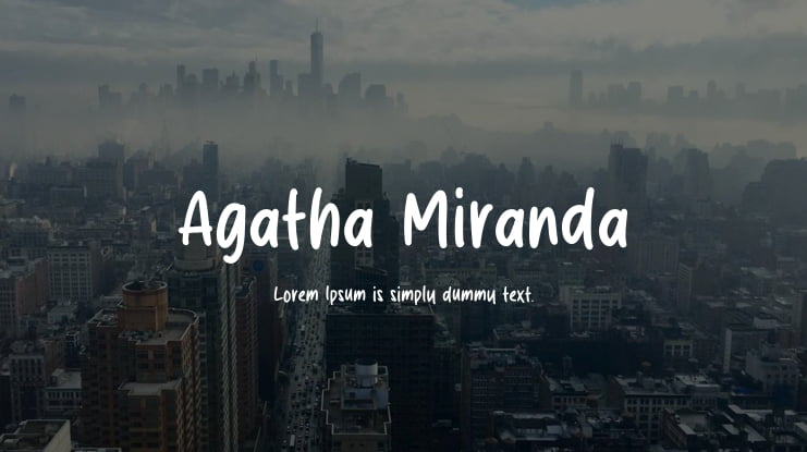 Agatha Miranda Font : Download Free for Desktop & Webfont