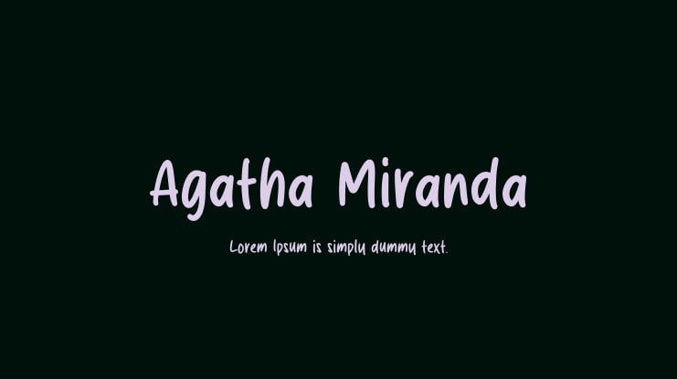 Agatha Miranda Font