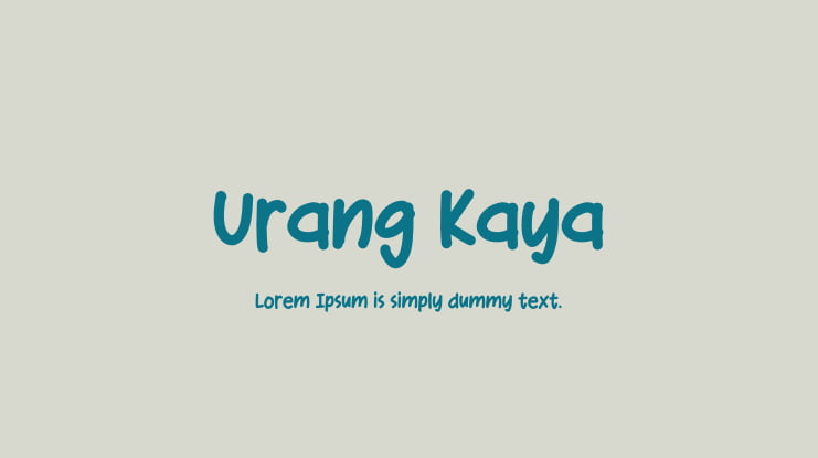 Urang Kaya Font