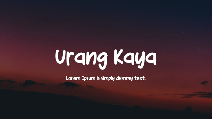 Urang Kaya Font