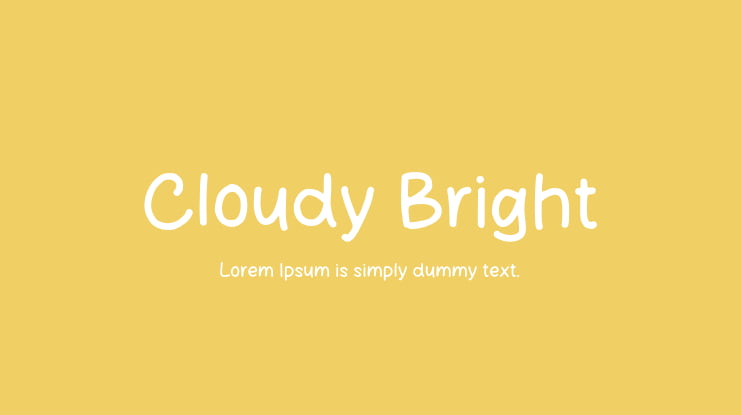 Cloudy Bright Font