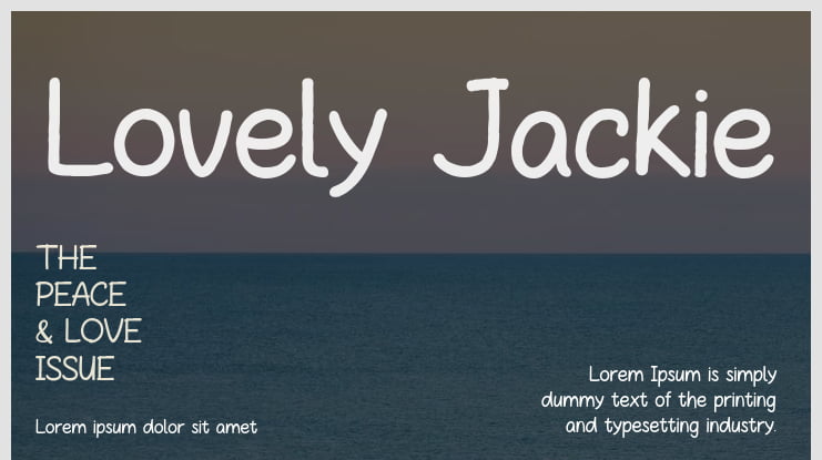 Lovely Jackie Font