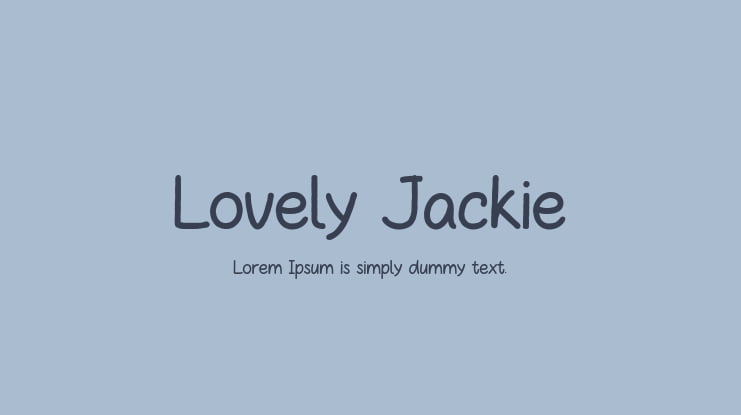 Lovely Jackie Font