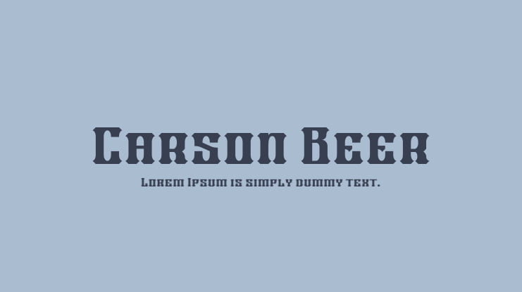 Carson Beer Font