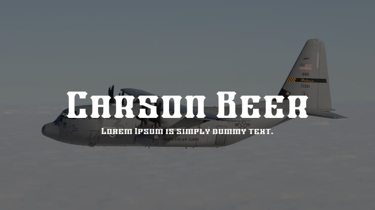 Carson Beer Font