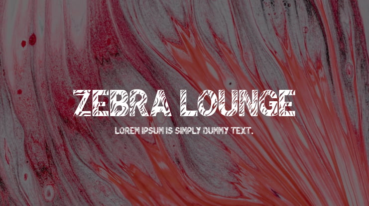 Zebra Lounge Font