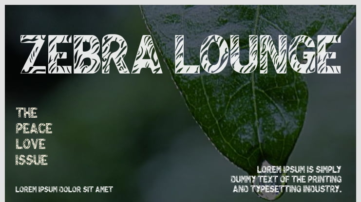 Zebra Lounge Font