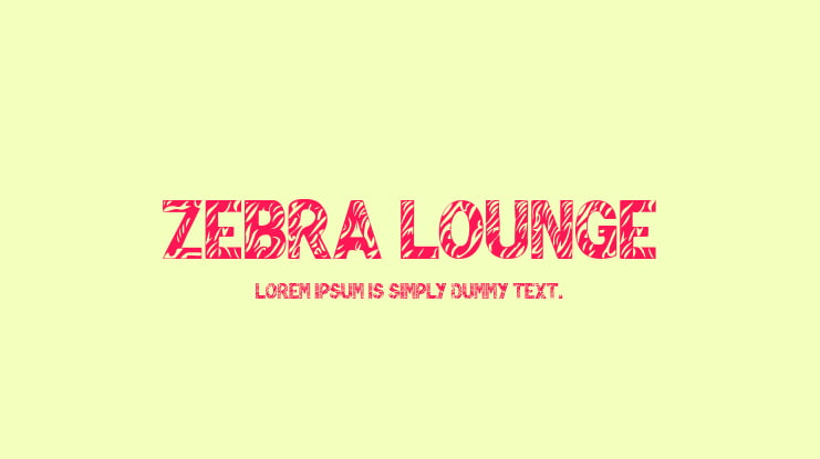 Zebra Lounge Font : Download Free for Desktop & Webfont