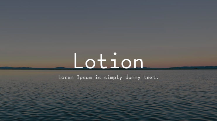 Lotion Font Family